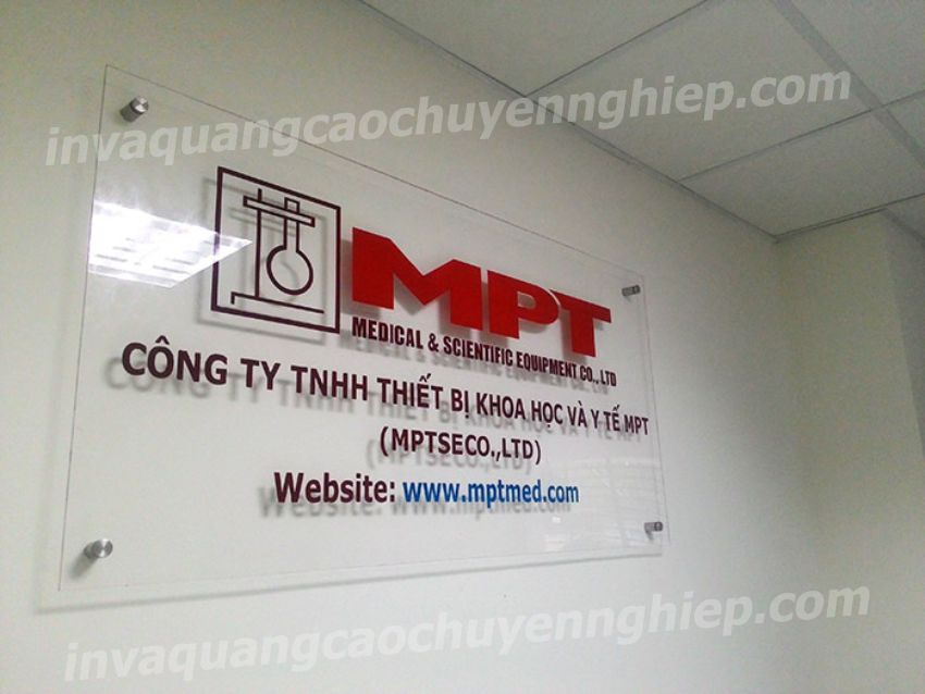 biển kính công ty mpt dán decal